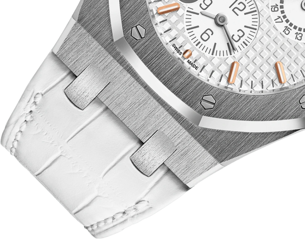 Audemars Piguet,Royal Oak 39mm,39mm,Stainless Steel,White,Silver,Automatic,Day,Power Reserve Indicator,Dule Time,Day / Night Indication,38hours,In-house Caliber,26124ST,26124ST.OO.D011CR.01