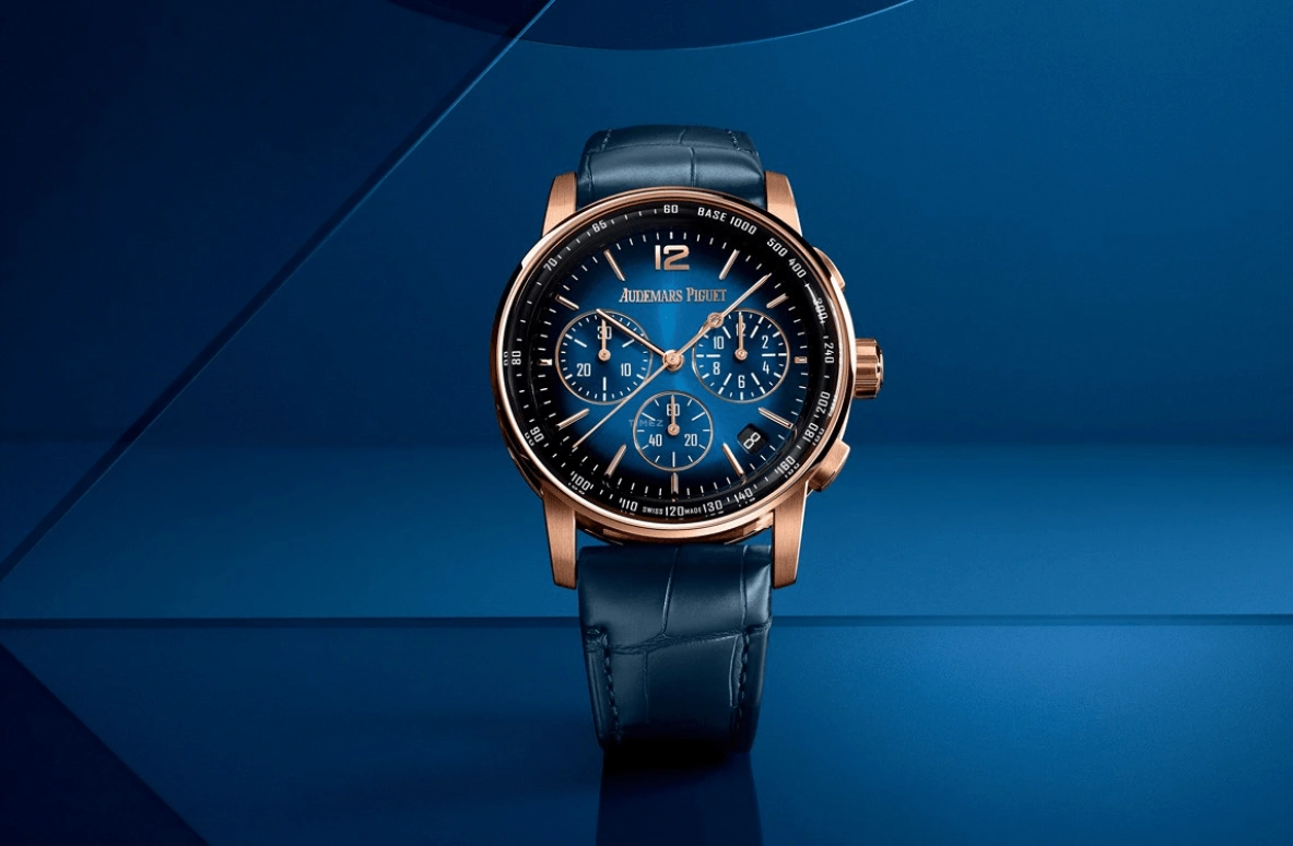 Audemars Piguet,CODE 11.59 41mm,41mm,Rose Gold,Blue,Automatic,Chronograph,Day,Flyback,26393OR,26393OR.OO.A028CR.01