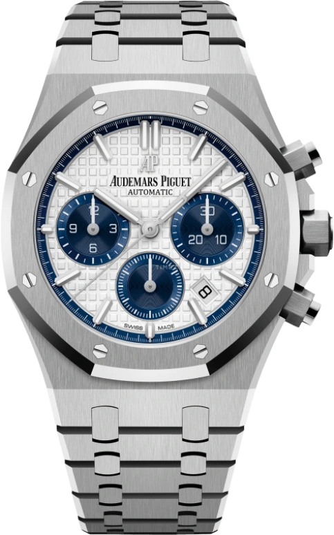 Audemars Piguet,Royal Oak 38mm,38mm,Stainless Steel,Silver,White,Automatic,Chronograph,Day,26315ST,26315ST.OO.1256ST.01