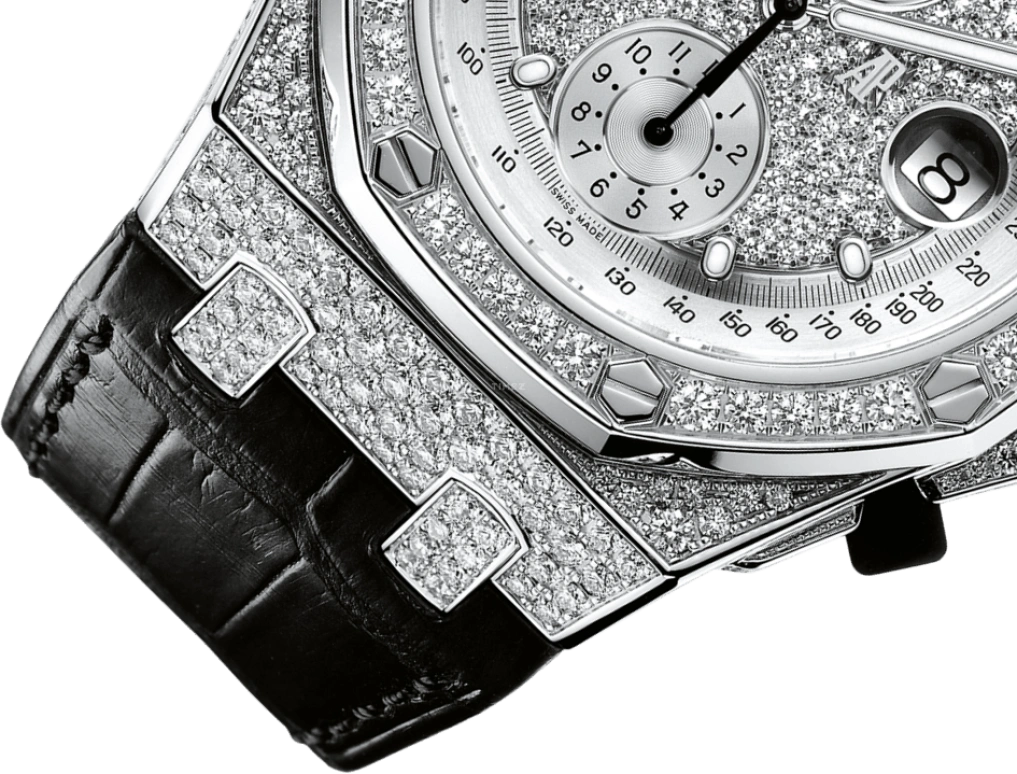 Audemars Piguet,Royal Oak Offshore 42mm,42mm,White Gold,Silver,Automatic,Chronograph,Day,Ronaldinho,26067BC,26067BC.ZZ.D002CR.01