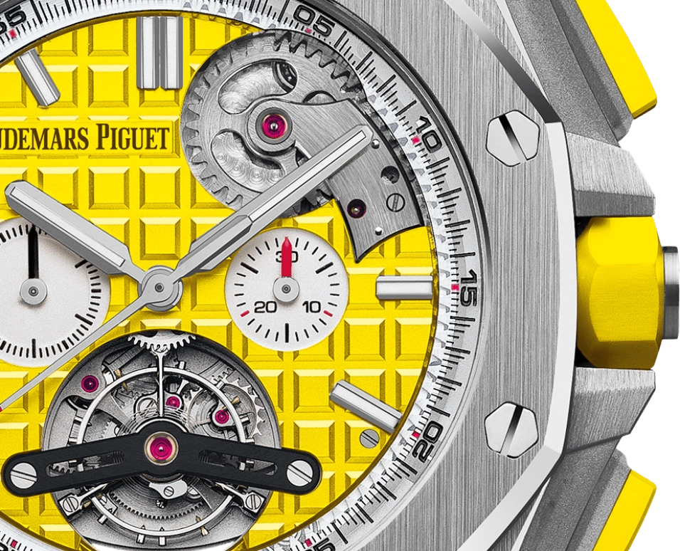 Audemars Piguet,Royal Oak Offshore 44mm,44mm,Stainless Steel,Yellow,Automatic,Chronograph,Day,26540ST,26540ST.OO.A051CA.01
