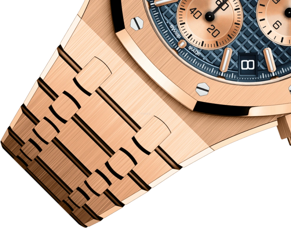 Audemars Piguet,Royal Oak 41mm,41mm,Rose Gold,Blue,Automatic,Chronograph,Day,26239OR,26239OR.OO.1220OR.01