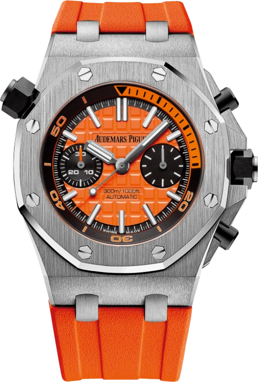 Audemars Piguet,Royal Oak Offshore 42mm,42mm,Stainless Steel,Orange,Automatic,Chronograph,50hours,Alperen Sengun,26703ST,26703ST.OO.A070CA.01