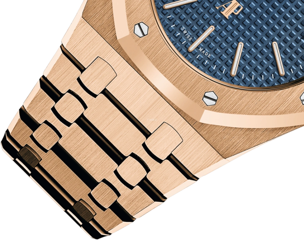 Audemars Piguet,Royal Oak 39mm,39mm,Rose Gold,Blue,Automatic,Day,40hours,15202OR,15202OR.OO.1240OR.01