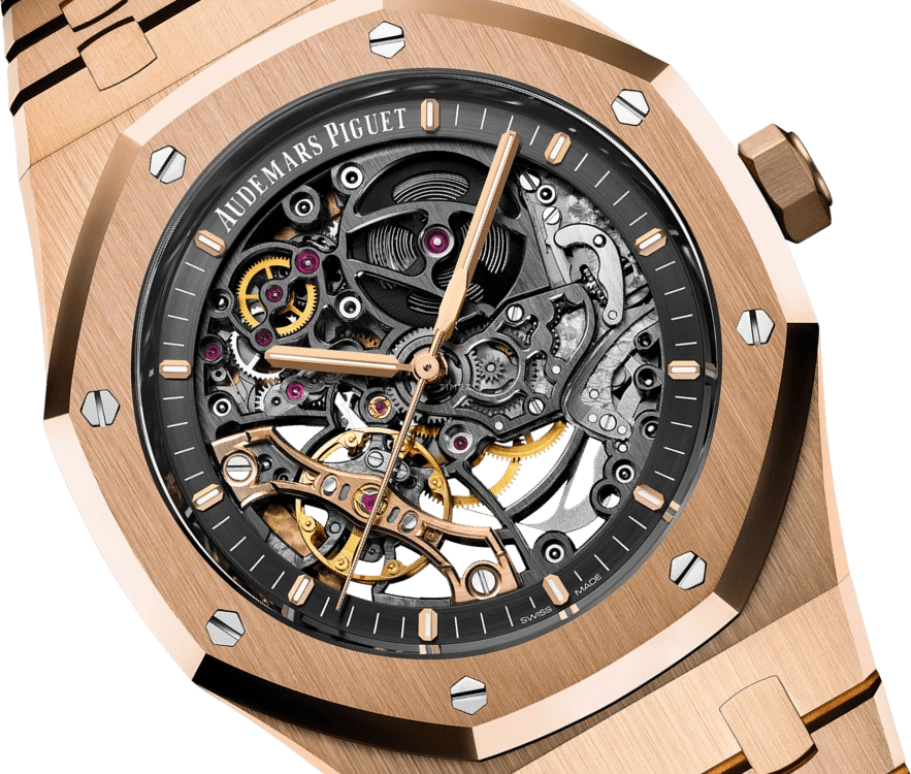 Audemars Piguet,Royal Oak 41mm,41mm,Pink Gold,Skeleton,Automatic,Double Balance,45hours,James Harden,15407OR,15407OR.OO.1220OR.01