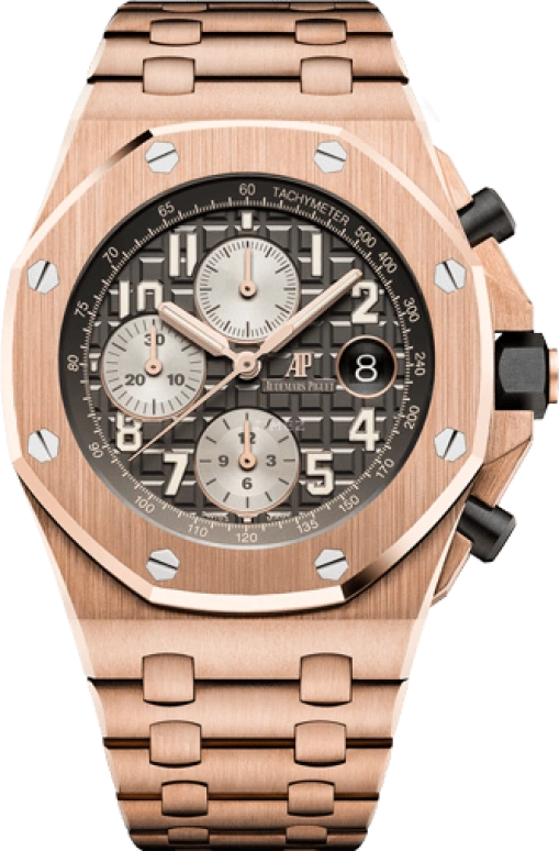 Audemars Piguet,Royal Oak Offshore 42mm,42mm,Pink Gold,Ceramic,Grey,Automatic,Chronograph,Day,26470OR,26470OR.OO.1000OR.02