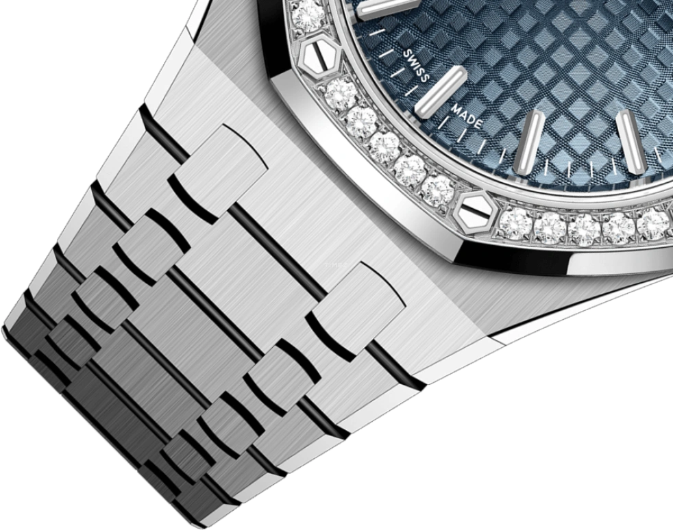 Audemars Piguet,Royal Oak 34mm,34mm,Stainless Steel,Blue,Automatic,Day,50hours,77451ST,77451ST.ZZ.1361ST.02 50th