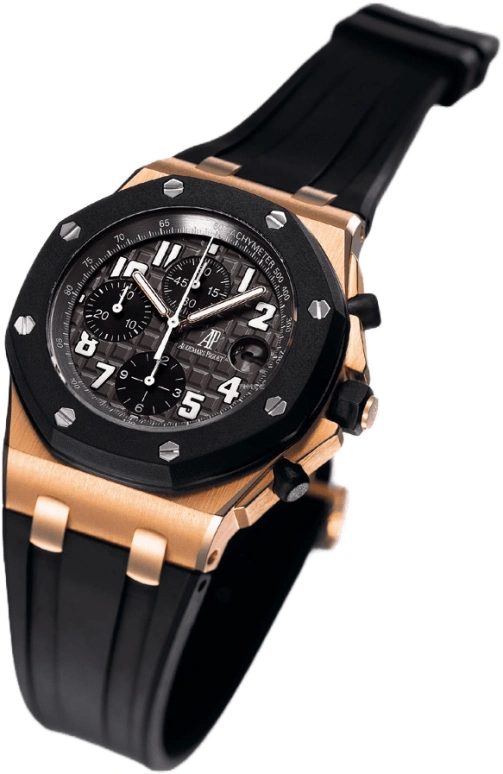 Audemars Piguet,Royal Oak Offshore 42mm,42mm,Pink Gold,Rubber,Grey,Black,Automatic,Chronograph,Day,25940OK,25940OK.OO.D002CA.01