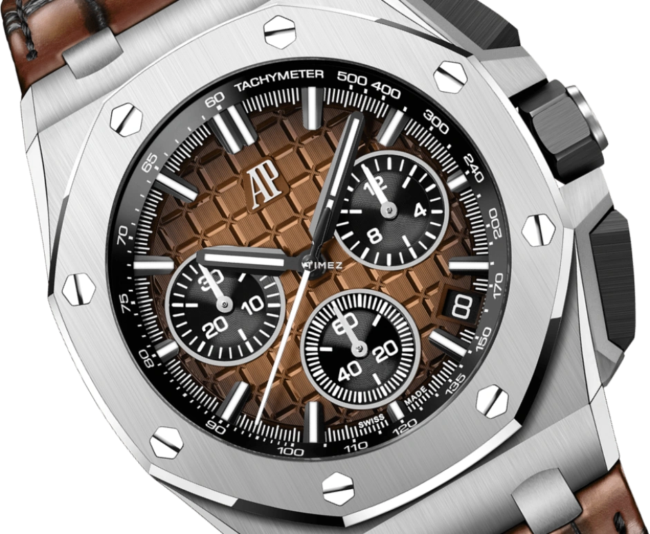 Audemars Piguet,Royal Oak Offshore 43mm,43mm,Stainless Steel,Brown,Black,Automatic,Chronograph,Day,26420ST,26420ST.OO.A828CR.01