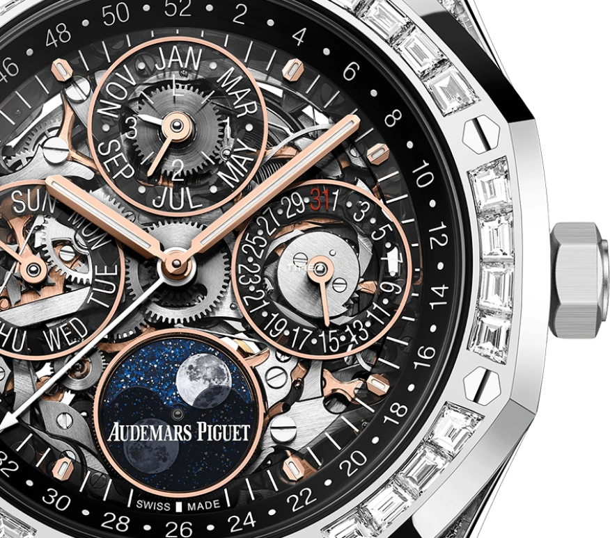 Audemars Piguet,Royal Oak 41mm,41mm,White Gold,Skeleton,Automatic,Moonphase,Perpetual Calendar,Leap Year,Month,40hours,In-house Caliber,Corey Gamble,Travis Scott,Timati,26625BC,26625BC.ZZ.1223BC.02