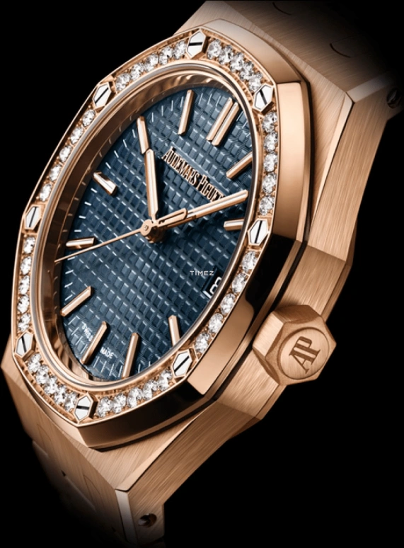 Audemars Piguet,Royal Oak 37mm,37mm,Rose Gold,Blue,Automatic,Day,60hours,15551OR,15551OR.ZZ.1356OR.05