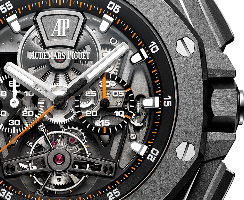 Audemars Piguet,Royal Oak Offshore 44mm,44mm,Titanium,Ceramic,Skeleton,Handwound,Chronograph,Tourbillon,26407TI,26407TI.GG.A002CA.01