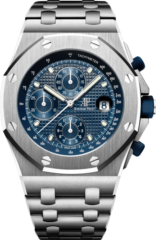Audemars Piguet,Royal Oak Offshore 42mm,42mm,Stainless Steel,Blue,Automatic,Chronograph,Day,26237ST,26237ST.OO.1000ST.01
