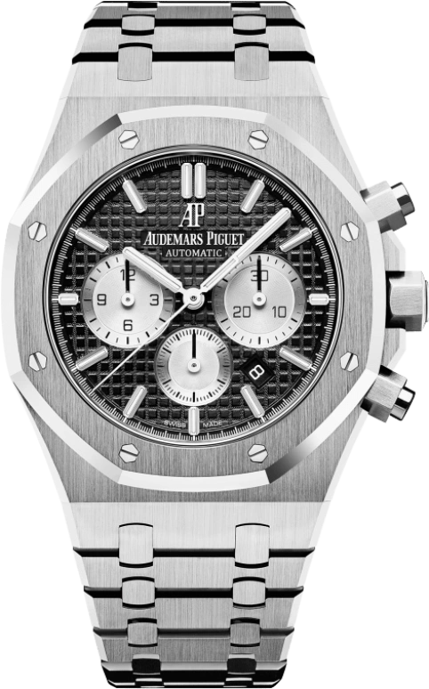 Audemars Piguet,Royal Oak 41mm,41mm,Stainless Steel,Black,Automatic,Chronograph,Day,26331ST,26331ST.OO.1220ST.02