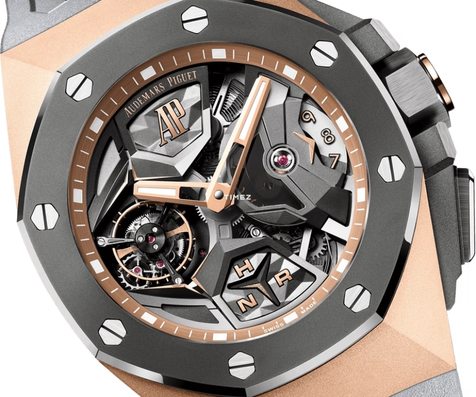 Audemars Piguet,Royal Oak Concept 44mm,44mm,Rose Gold,Skeleton,Handwound,Dule Time,Tourbillon,Function Selector,26589RO,26589RO.OO.D006CA.01