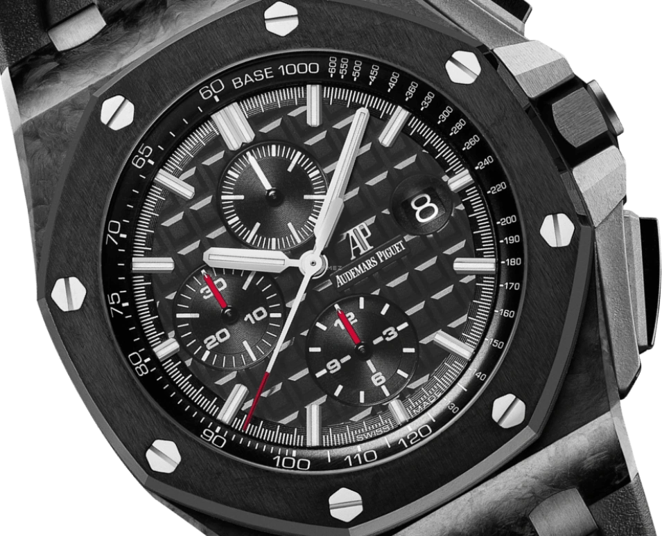 Audemars Piguet,Royal Oak Offshore 44mm,44mm,Titanium,Ceramic,Carbon,Black,Automatic,Chronograph,Day,26400AU,26400AU.OO.A002CA.01