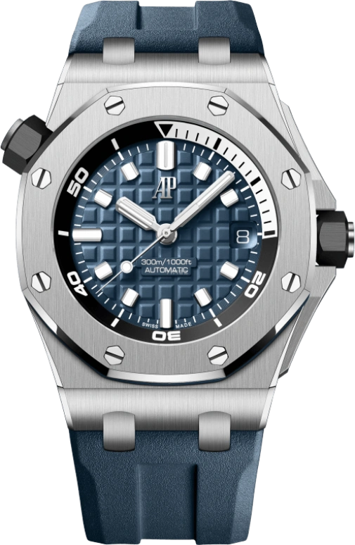 Audemars Piguet,Royal Oak Offshore 42mm,42mm,Ceramic,Stainless Steel,Blue,Automatic,Day,60hours,15720ST,15720ST.OO.A027CA.01