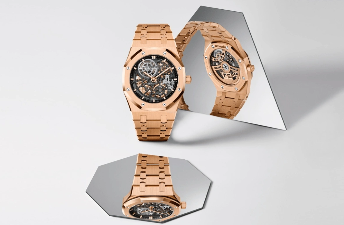 Audemars Piguet,Royal Oak 39mm,39mm,Pink Gold,Skeleton,Automatic,55hours,In-house Caliber,16204OR,16204OR.OO.1240OR.01 50th