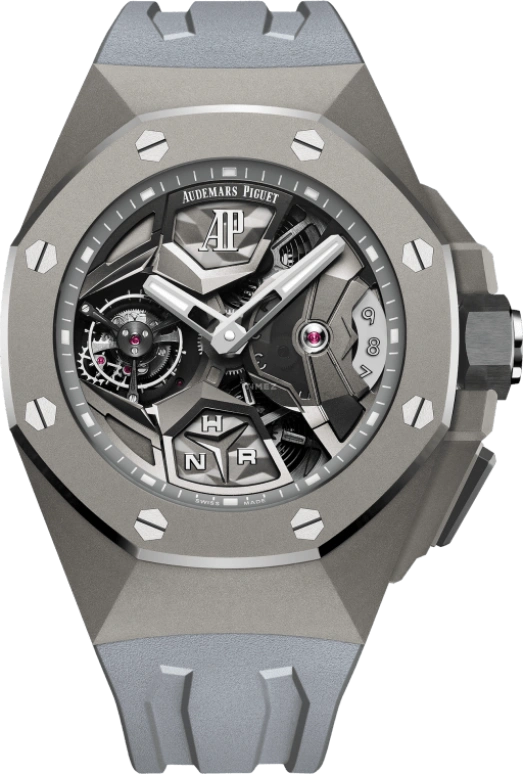 Audemars Piguet,Royal Oak Concept 44mm,44mm,Titanium,Ceramic,Skeleton,Handwound,Dule Time,Tourbillon,Function Selector,26589TI,26589TI.GG.D006CA.01