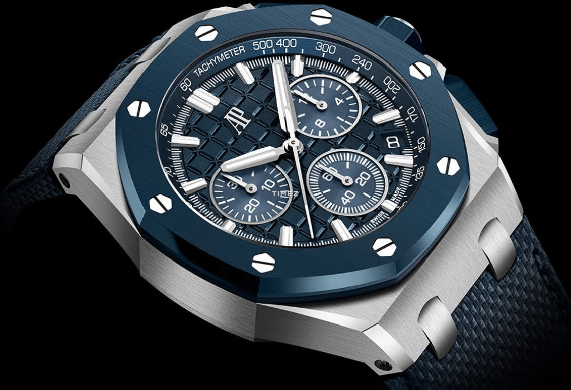 Audemars Piguet,Royal Oak Offshore 43mm,43mm,Stainless Steel,Ceramic,Blue,Automatic,Chronograph,Day,26420SO,26420SO.OO.A029VE.01