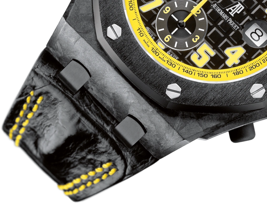 Audemars Piguet,Royal Oak Offshore 42mm,42mm,Titanium,Ceramic,Carbon,Black,Yellow,Automatic,Chronograph,Day,26176FO,26176FO.OO.D101CR.02