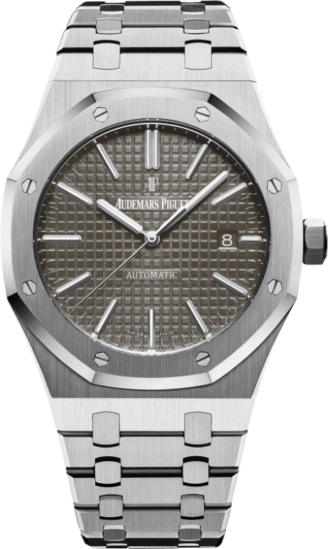 Audemars Piguet,Royal Oak 41mm,41mm,Stainless Steel,Grey,Automatic,Day,60hours,15400ST,15400ST.OO.1220ST.04
