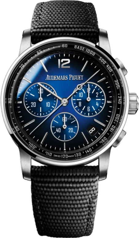 Audemars Piguet,CODE 11.59 41mm,41mm,White Gold,Blue,Automatic,Chronograph,Day,Flyback,26393BC,26393BC.OO.A002KB.01