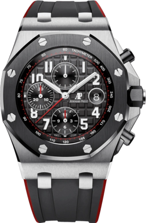 Audemars Piguet,Royal Oak Offshore 42mm,42mm,Ceramic,Stainless Steel,Black,Automatic,Chronograph,Day,26470SO,26470SO.OO.A002CA.01
