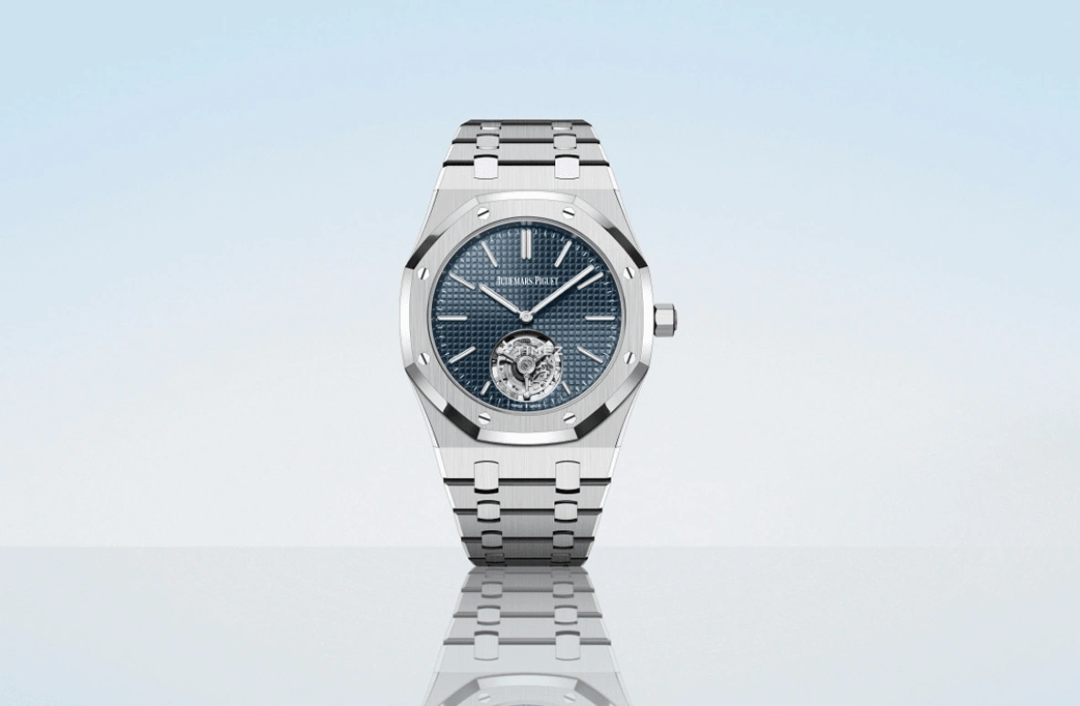 Audemars Piguet,Royal Oak 39mm,39mm,Stainless Steel,Blue,Automatic,Tourbillon,65hours,26670ST,26670ST.OO.1240ST.02