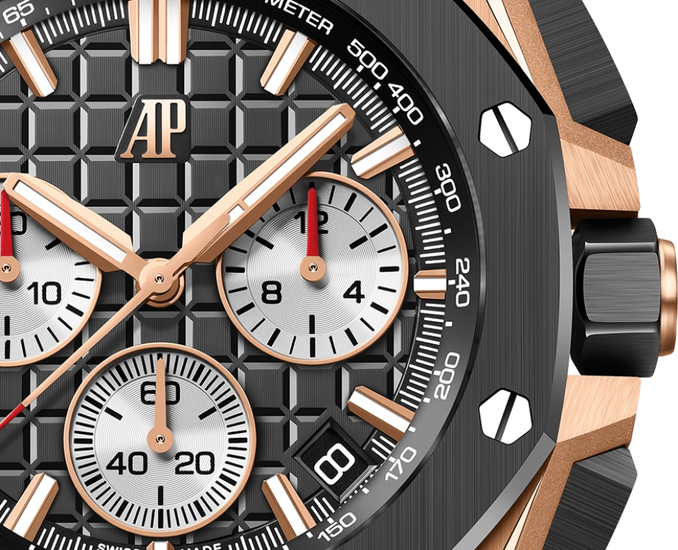 Audemars Piguet,Royal Oak Offshore 43mm,43mm,Pink Gold,Ceramic,Black,Automatic,Chronograph,Day,Chris Hemsworth,26420RO,26420RO.OO.A002CA.01