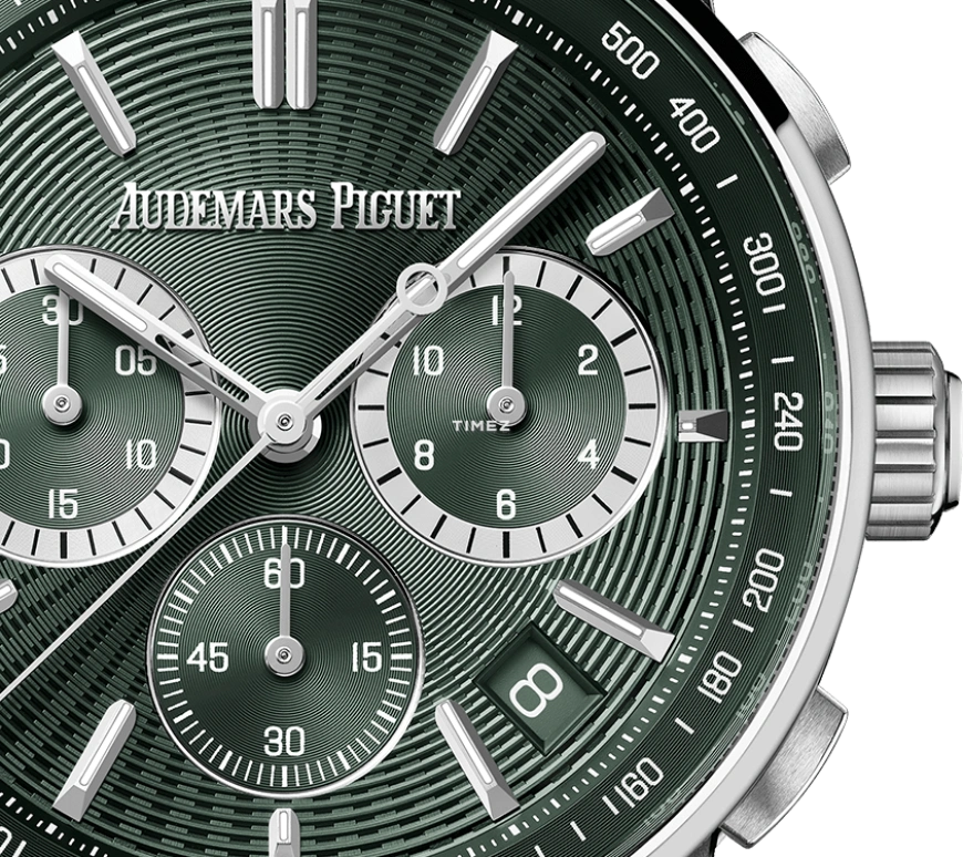 Audemars Piguet,CODE 11.59 41mm,41mm,Stainless Steel,Green,Automatic,Chronograph,Day,Flyback,26393ST,26393ST.OO.A056KB.01