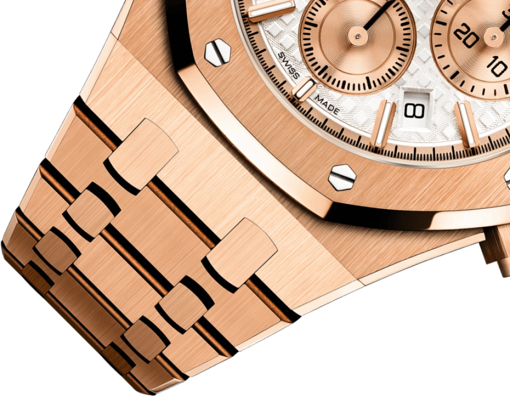 Audemars Piguet,Royal Oak 38mm,38mm,Rose Gold,Silver,White,Rose Gold,Automatic,Chronograph,Day,26315OR,26315OR.OO.1256OR.01