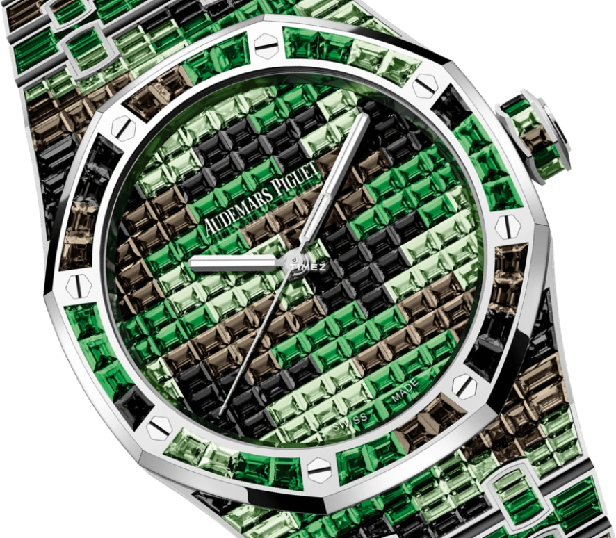 Audemars Piguet,Royal Oak 41mm,41mm,White Gold,Multi-Color,Automatic,70hours,In-house Caliber,15514BC,15514BC.YY.1284BC.02