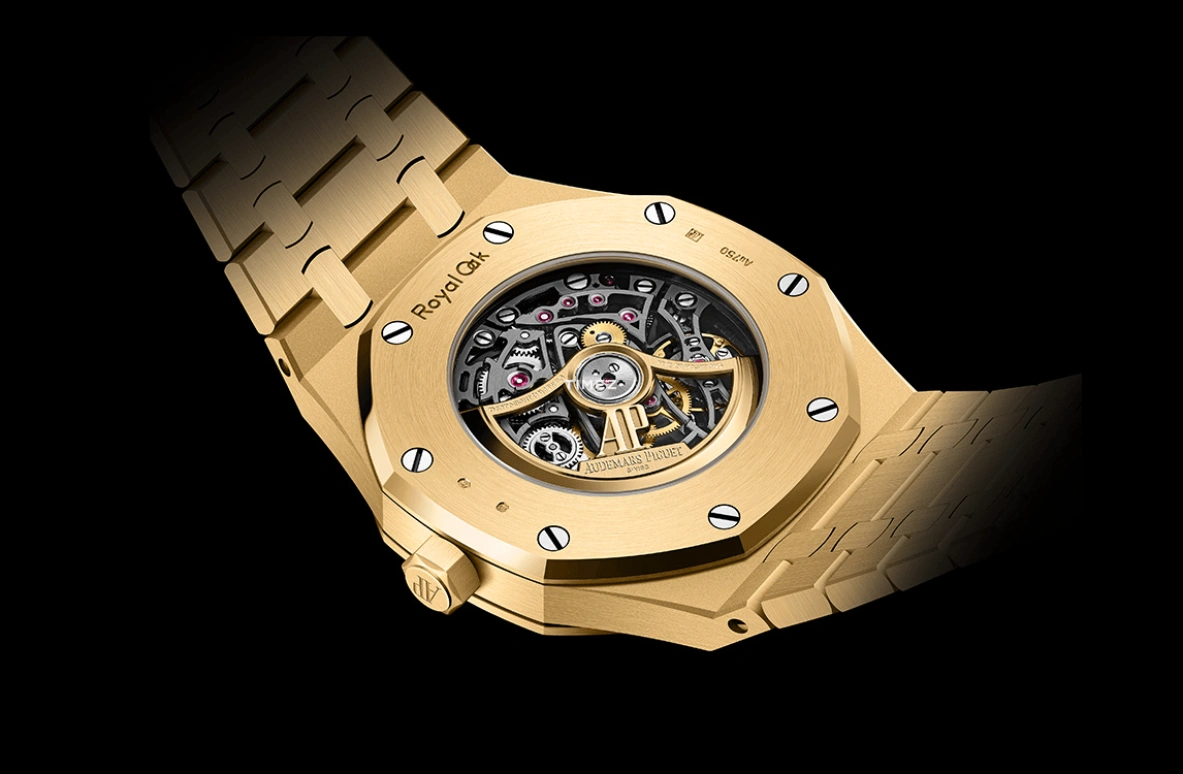 Audemars Piguet,Royal Oak 41mm,41mm,Yellow Gold,Skeleton,Black,Automatic,Double Balance,45hours,Luka Dončić,15407BA,15407BA.OO.1220BA.01