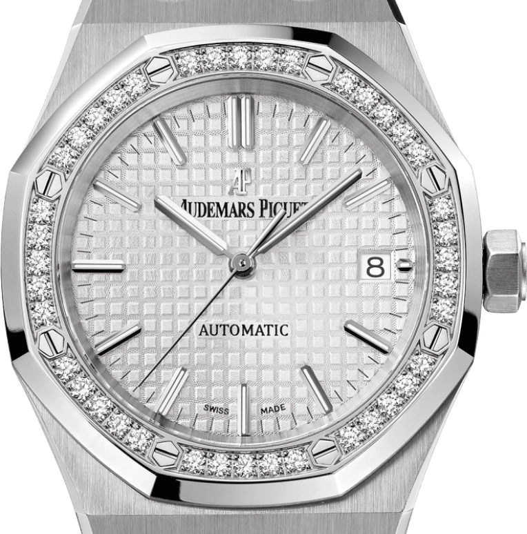 Audemars Piguet,Royal Oak 37mm,37mm,Stainless Steel,Silver,White,Automatic,Day,60hours,15451ST,15451ST.ZZ.D011CR.01