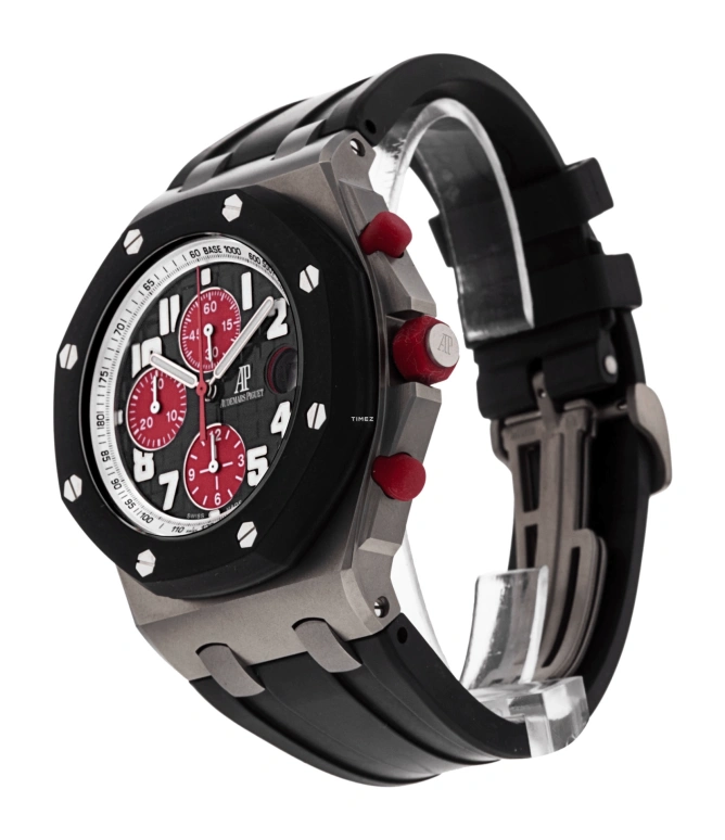 Audemars Piguet,Royal Oak Offshore 42mm,42mm,Titanium,Rubber,Black,Automatic,Chronograph,Day,26278IK,26278IK.GG.D002CA.01