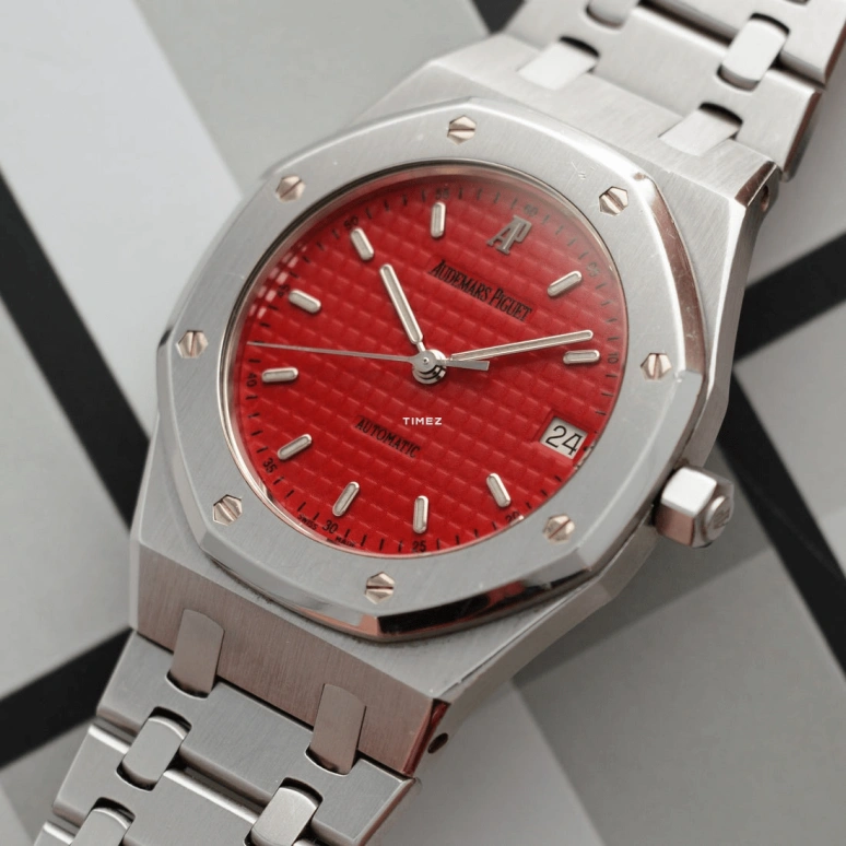 Audemars Piguet,Royal Oak 36mm,36mm,Stainless Steel,Red,Automatic,Day,Sapphire,Quartz Glass,14790ST,14790ST.OO.0789ST.11