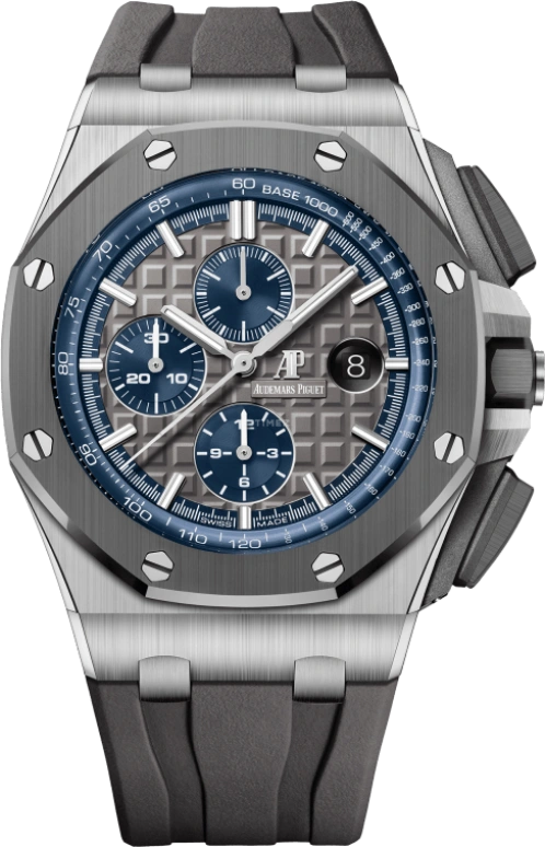 Audemars Piguet,Royal Oak Offshore 44mm,44mm,Titanium,Ceramic,Grey,Automatic,Chronograph,Day,26400IO,26400IO.OO.A004CA.02