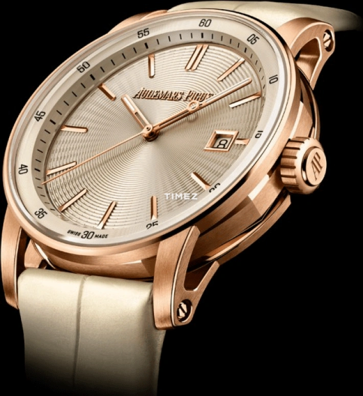 Audemars Piguet,CODE 11.59 38mm,38mm,Pink Gold,Cream,Automatic,Day,Sapphire,Crystal Glass,77410OR,77410OR.OO.A825CR.01