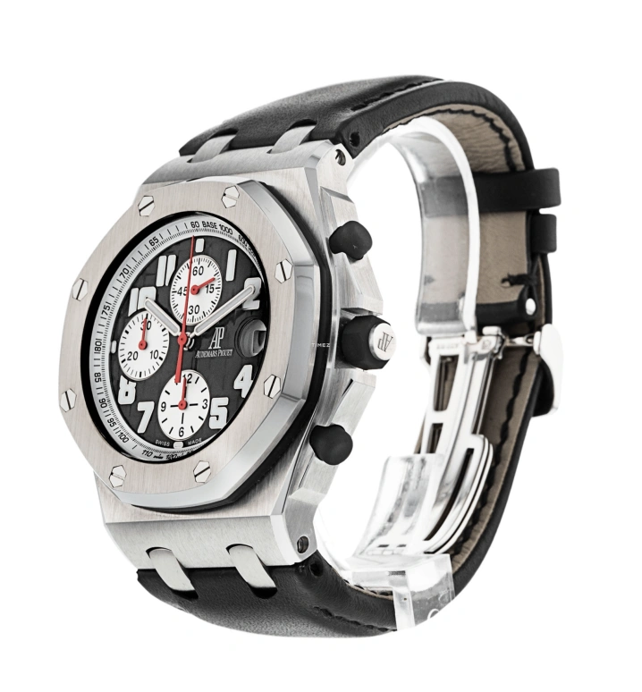 Audemars Piguet,Royal Oak Offshore 42mm,42mm,Stainless Steel,Black,White,Automatic,Chronograph,Day,26184ST,26184ST.OO.D003CU.01