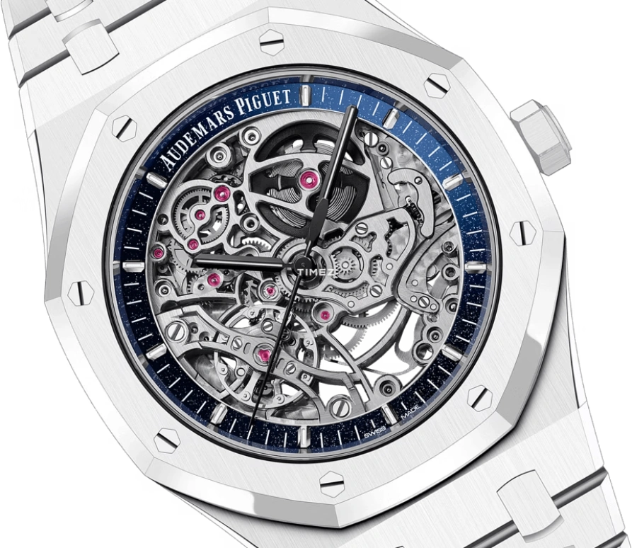 Audemars Piguet,Royal Oak 41mm,41mm,Ceramic,Silver,Blue,Automatic,Double Balance,45hours,15416CB,15416CB.OO.1225CB.01