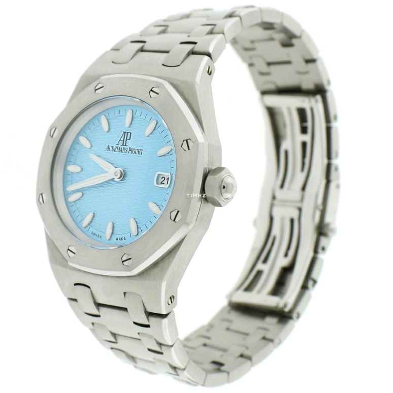 Audemars Piguet,Royal Oak 33mm,33mm,Stainless Steel,Blue,Quartz,Day,Sapphire,Crystal Glass,67600ST,67600ST.OO.1210ST.02