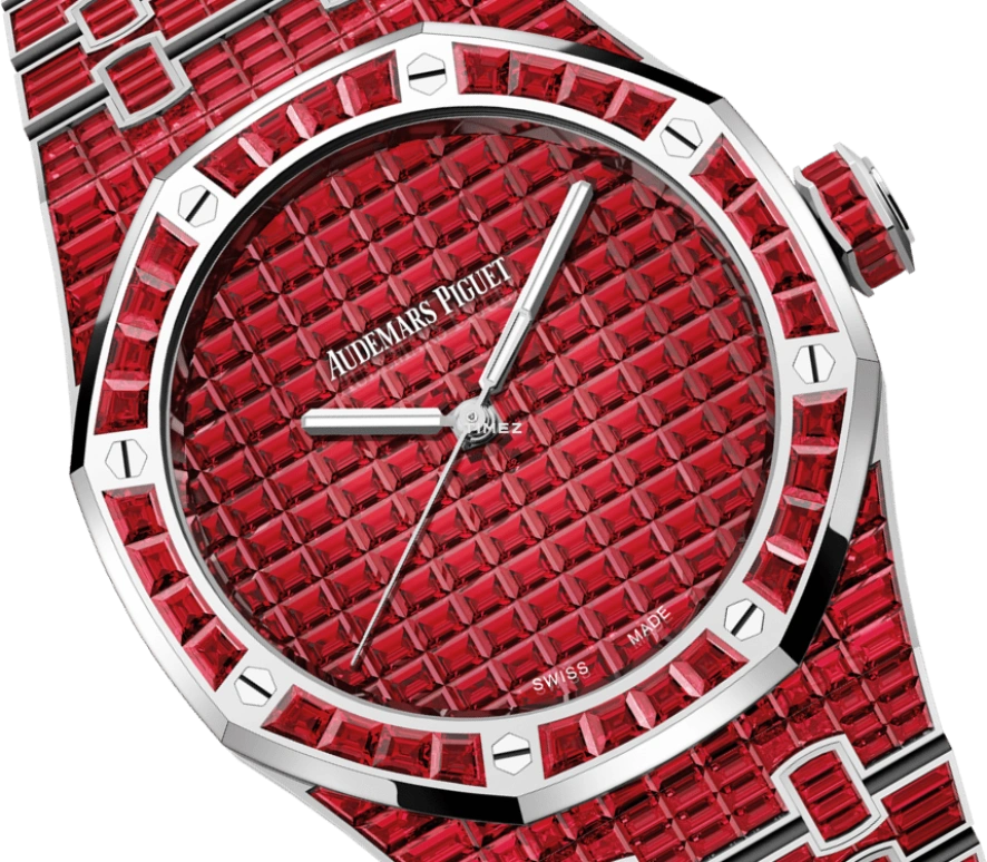 Audemars Piguet,Royal Oak 41mm,41mm,White Gold,Red,Automatic,70hours,In-house Caliber,15514BC,15514BC.RR.1284BC.01 50th
