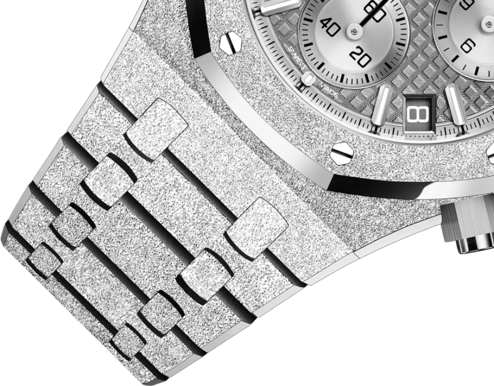 Audemars Piguet,Royal Oak 41mm,41mm,White Gold,Grey,Automatic,Chronograph,Day,Quavo,26239BC,26239BC.GG.1224BC.01