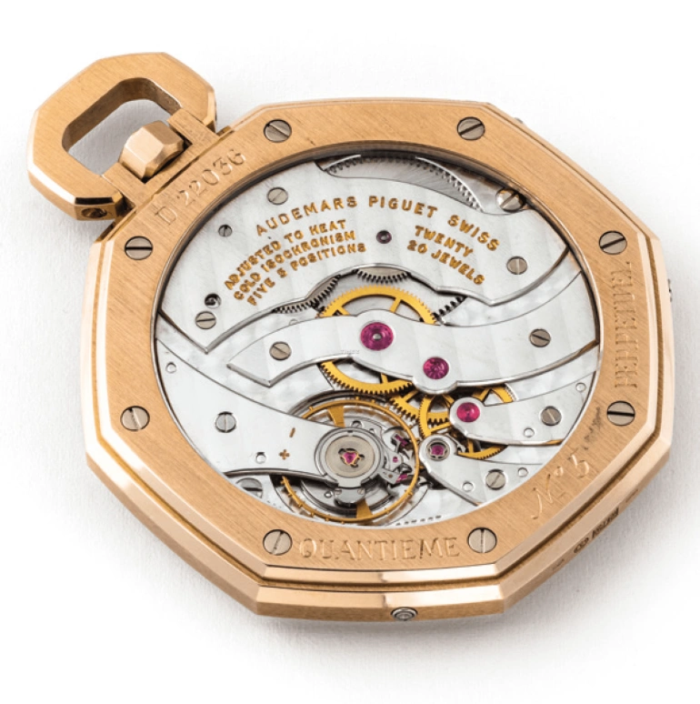 Audemars Piguet,Royal Oak 47mm,47mm,Rose Gold,Silver White,Handwound,Moonphase,Perpetual Calendar,Leap Year,Month,Octagon,25728