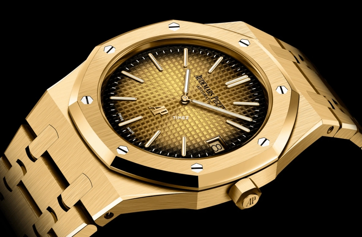 Audemars Piguet,Royal Oak 39mm,39mm,Yellow Gold,Gold,Gradient,Automatic,Day,55hours,LeBron James,16202BA,16202BA.OO.1240BA.02