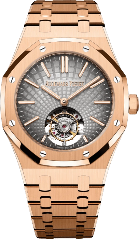 Audemars Piguet,Royal Oak 41mm,41mm,Pink Gold,Grey,Automatic,Tourbillon,65hours,26530OR,26530OR.OO.1220OR.01