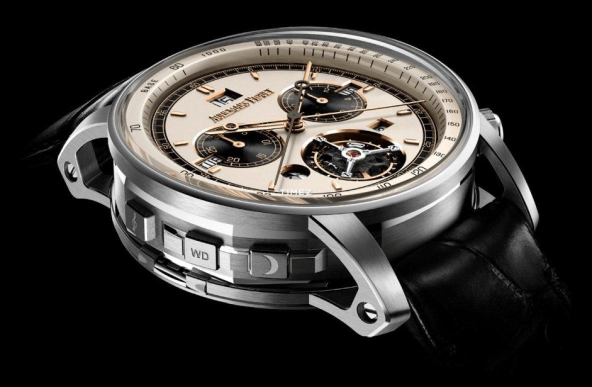 Audemars Piguet,CODE 11.59 42mm,42mm,White Gold,Cream,Automatic,Chronograph,Moonphase,Month,Date,60hours,In-house Caliber,26398BC,26398BC.OO.D002CR.04