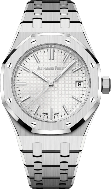Audemars Piguet,Royal Oak 37mm,37mm,Stainless Steel,Silver,White,Automatic,Day,60hours,15550ST,15550ST.OO.1356ST.01 50th
