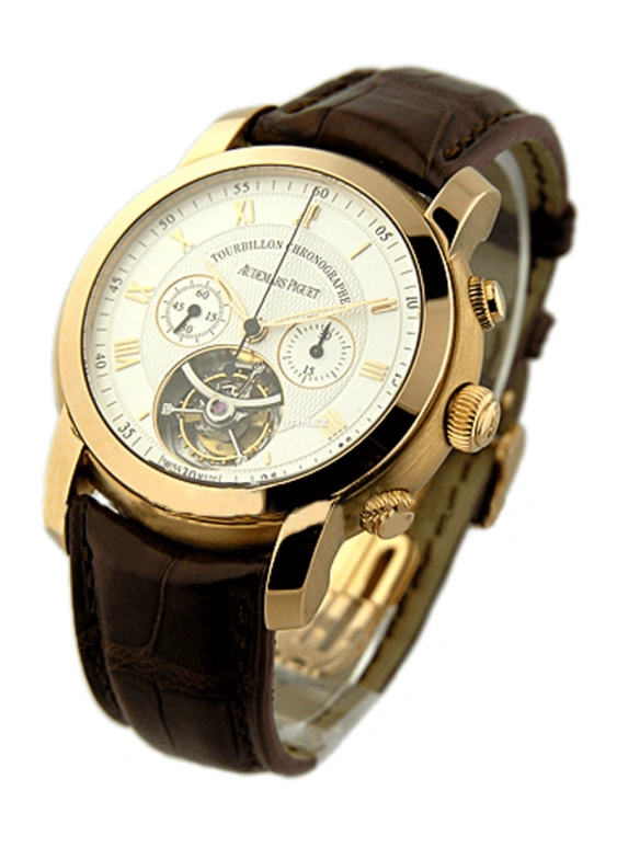 Audemars Piguet,Jules Audemars 43mm,43mm,Rose Gold,Silver White,Handwound,Chronograph,Tourbillon,26010OR,26010OR.OO.D088CR.01-18K
